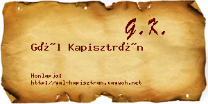 Gál Kapisztrán névjegykártya